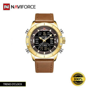 Naviforce-5153 watch in Black, Blue, Brown, Coffee, and Gold colors.