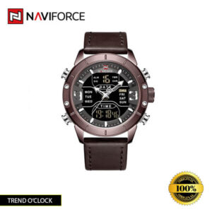 Naviforce-5153 watch in Black, Blue, Brown, Coffee, and Gold colors.