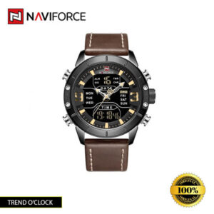 Naviforce-5153 watch in Black, Blue, Brown, Coffee, and Gold colors.