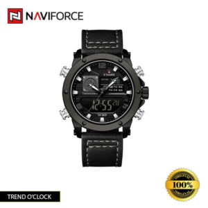 Naviforce-9236 watch in Black Green, Silver Black, Blue, Brown Rosegold, Brown Gold, Black, and Black Gold colors.