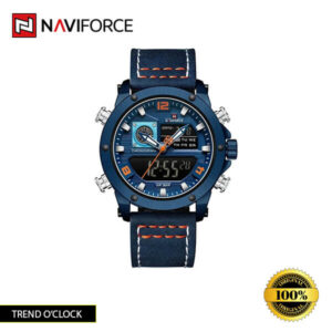 Naviforce-9236 watch in Black Green, Silver Black, Blue, Brown Rosegold, Brown Gold, Black, and Black Gold colors.